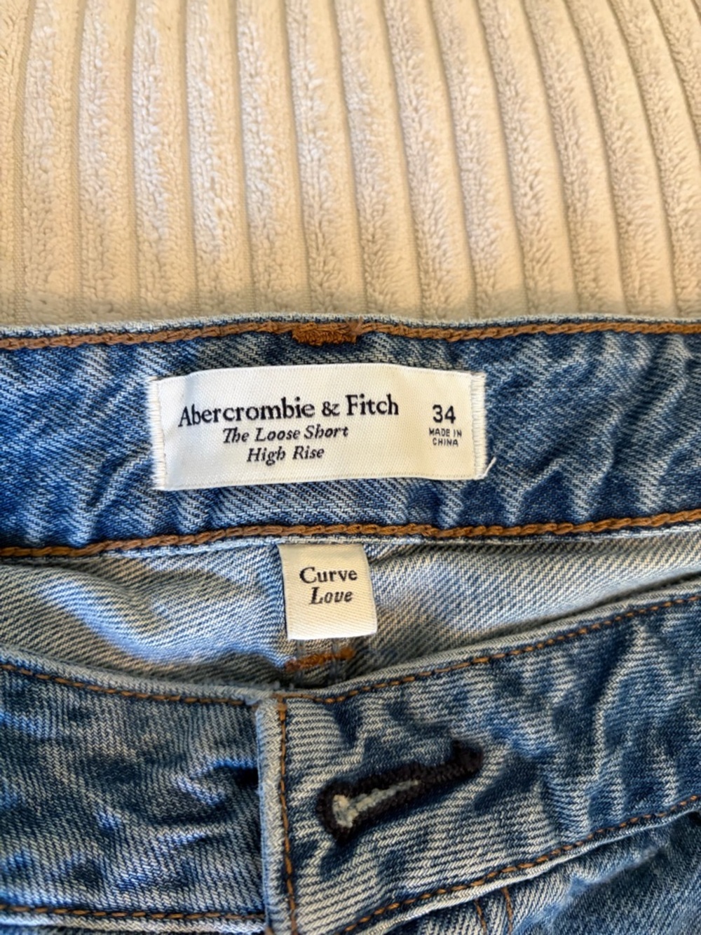 Abercrombie & Fitch Distressed Blue Denim Cutoff Shorts - Picture 4 of 4